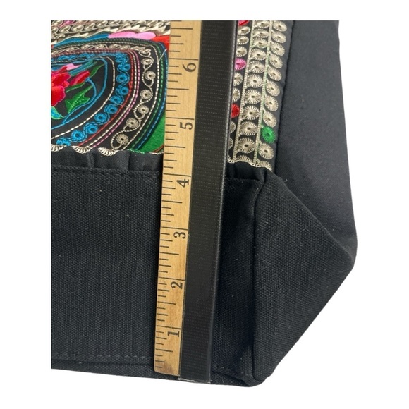 Embroidered Shoulder Handbag from Guatemala Purse Ethnic Boho Copper Coin Design - Picture 8 of 11